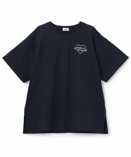 Lovetoxic / ラブトキシック Tシャツ | 【LTXC/綿100%】バックハートアップリケ半袖T（紺）