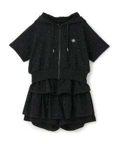Lovetoxic / ラブトキシック その他トップス | キラキラジップパーカ\nキラキラティアードセットアップ