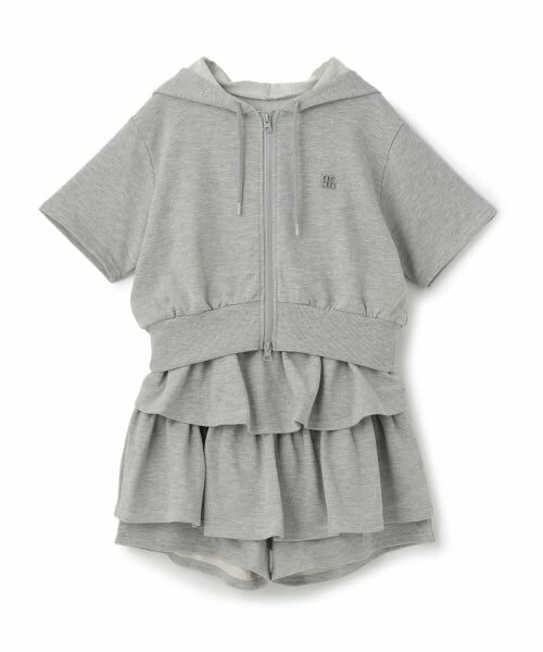 Lovetoxic / ラブトキシック その他トップス | キラキラジップパーカ\nキラキラティアードセットアップ(トップ グレー)