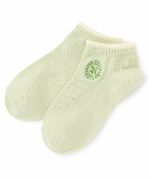 Lovetoxic / ラブトキシック ソックス | クローバー刺しゅうスニーカー丈ソックス（グリーン）
