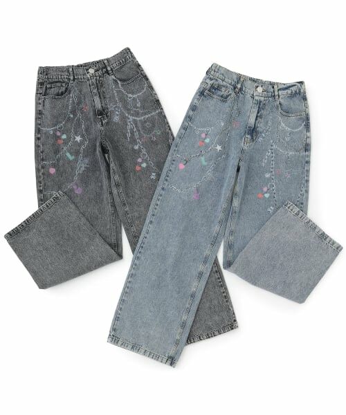 Lovetoxic / ラブトキシック その他パンツ | 【LTXC】チャームデザインデニムワイドパンツ | 詳細10
