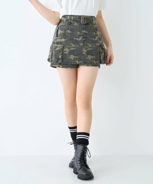 Lovetoxic / ラブトキシック ショート・ハーフ・半端丈パンツ | 【LTXC】アイレット台形カーゴスカート | 詳細1