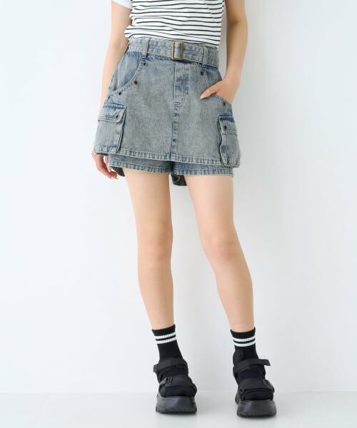 Lovetoxic / ラブトキシック ショート・ハーフ・半端丈パンツ | 【LTXC】アイレット台形カーゴスカート | 詳細4