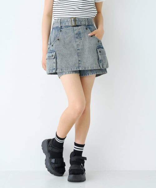 Lovetoxic / ラブトキシック ショート・ハーフ・半端丈パンツ | 【LTXC】アイレット台形カーゴスカート | 詳細5