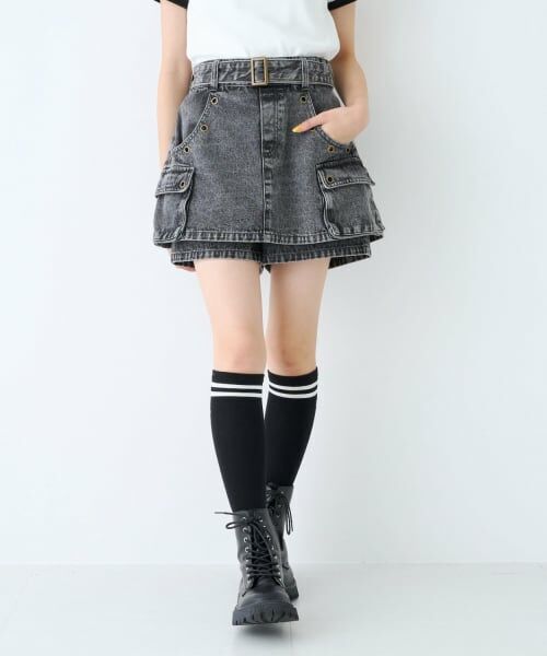 Lovetoxic / ラブトキシック ショート・ハーフ・半端丈パンツ | 【LTXC】アイレット台形カーゴスカート | 詳細6