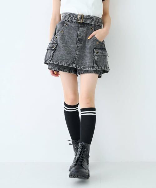 Lovetoxic / ラブトキシック ショート・ハーフ・半端丈パンツ | 【LTXC】アイレット台形カーゴスカート | 詳細7