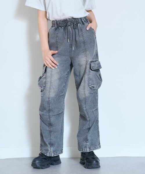 Lovetoxic / ラブトキシック その他パンツ | 【LTXC/ストレッチ/吸水速乾】\nベルトループつきデニムカーゴパンツ | 詳細1