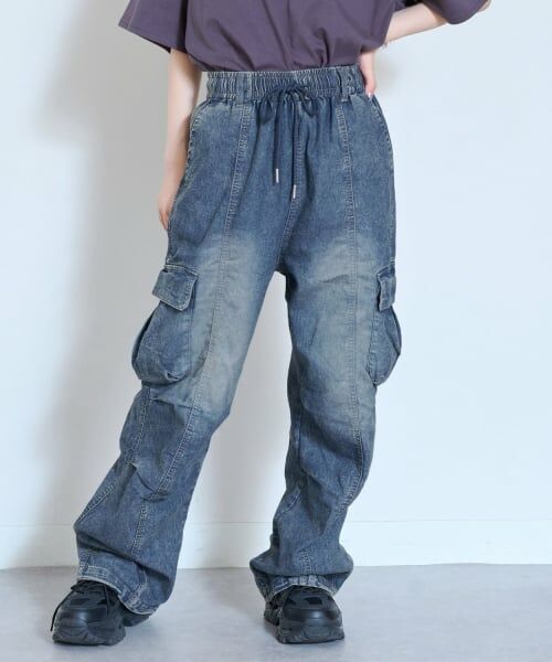 Lovetoxic / ラブトキシック その他パンツ | 【LTXC/ストレッチ/吸水速乾】\nベルトループつきデニムカーゴパンツ | 詳細4