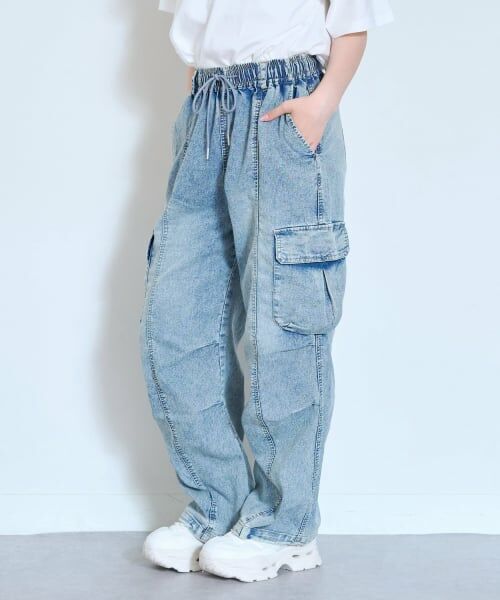 Lovetoxic / ラブトキシック その他パンツ | 【LTXC/ストレッチ/吸水速乾】\nベルトループつきデニムカーゴパンツ | 詳細8