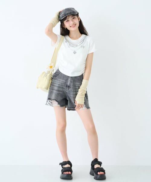 Lovetoxic / ラブトキシック Tシャツ | 【LTXC/綿100%】フェイクアクセ半T | 詳細3