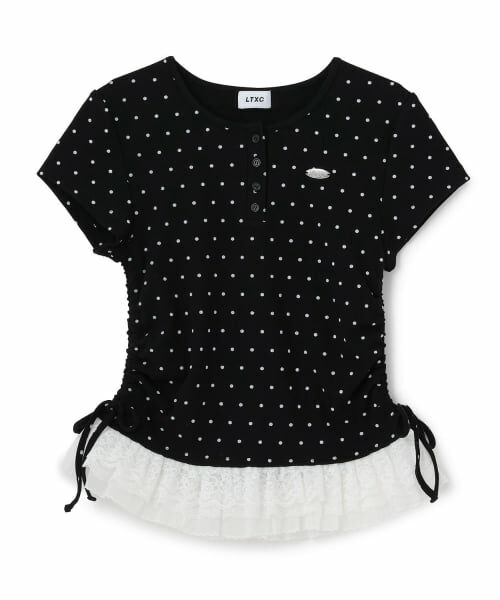 Lovetoxic / ラブトキシック Tシャツ | 【LTXC】フリルヘムドッキング半袖テレコ | 詳細8