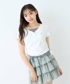 Lovetoxic / ラブトキシック Tシャツ | 【LTXC】柄キャミレイヤード半袖テレコ