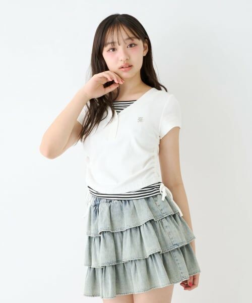 Lovetoxic / ラブトキシック Tシャツ | 【LTXC】柄キャミレイヤード半袖テレコ | 詳細1