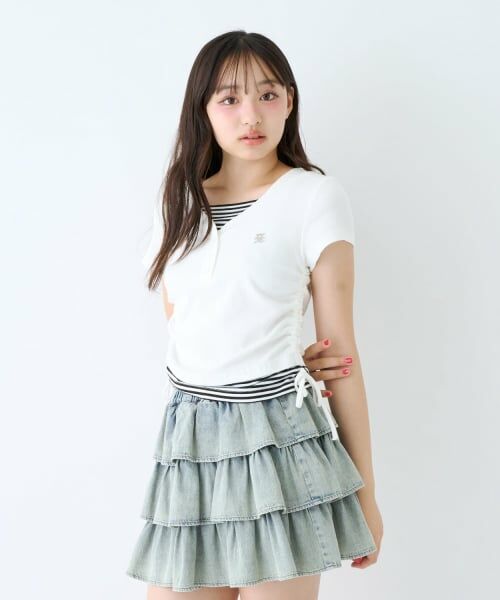 Lovetoxic / ラブトキシック Tシャツ | 【LTXC】柄キャミレイヤード半袖テレコ | 詳細2