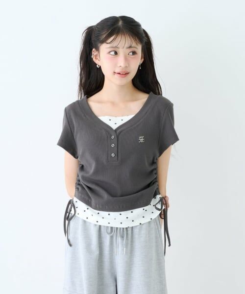 Lovetoxic / ラブトキシック Tシャツ | 【LTXC】柄キャミレイヤード半袖テレコ | 詳細7