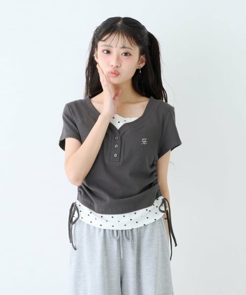 Lovetoxic / ラブトキシック Tシャツ | 【LTXC】柄キャミレイヤード半袖テレコ | 詳細8