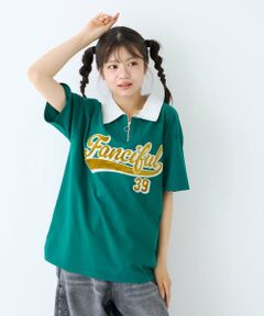 Lovetoxic / ラブトキシック Tシャツ | 【LTXC/綿100%】ルーズハーフジップ半袖T