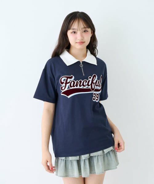 Lovetoxic / ラブトキシック Tシャツ | 【LTXC/綿100%】ルーズハーフジップ半袖T | 詳細7