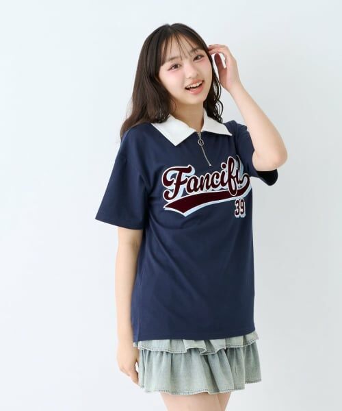 Lovetoxic / ラブトキシック Tシャツ | 【LTXC/綿100%】ルーズハーフジップ半袖T | 詳細8