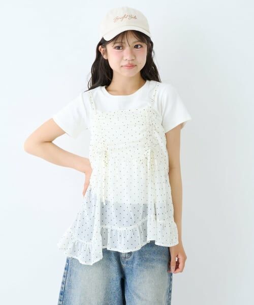 Lovetoxic / ラブトキシック その他トップス | 【LTXC/抗菌防臭】インナーつきイレヘムキャミチュニック（ドット）
