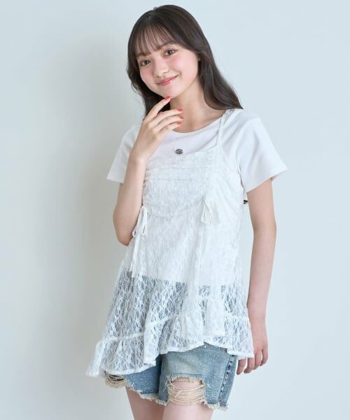 Lovetoxic / ラブトキシック その他トップス | 【LTXC/抗菌防臭】インナーつきイレヘムキャミチュニック | 詳細1