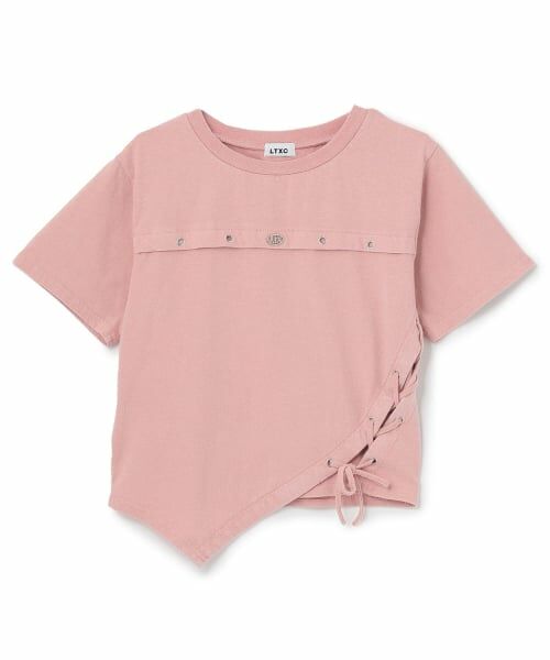 Lovetoxic / ラブトキシック Tシャツ | 【LTXC/綿100%】サマ見えサイドレースアップピグメント半袖T | 詳細10