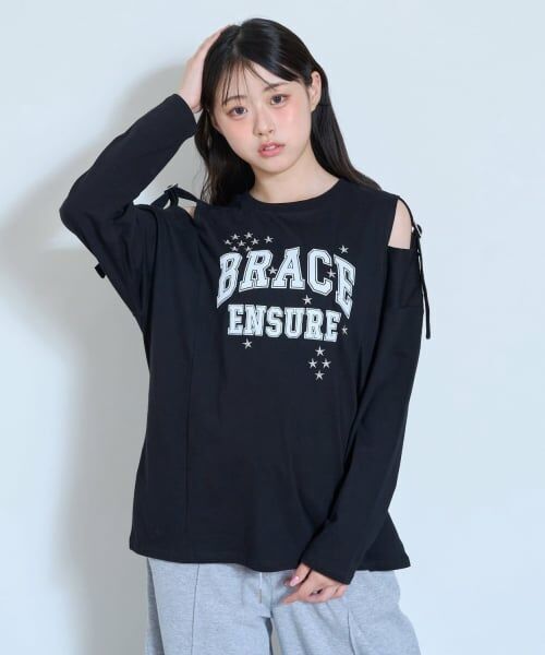 Lovetoxic / ラブトキシック Tシャツ | 【LTXC/綿100%】肩スリットベルト長袖T | 詳細3