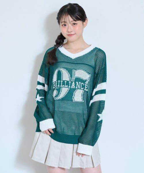 Lovetoxic / ラブトキシック ニット・セーター | 【LTXC/洗える】\n吸水速乾インナーつきメッシュニット | 詳細3