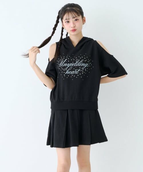 Lovetoxic / ラブトキシック その他トップス | 【LTXC/綿100%】オープンショルダー半袖ミニ裏セットアップ | 詳細5