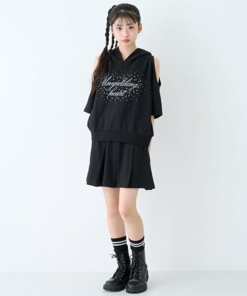 Lovetoxic / ラブトキシック その他トップス | 【LTXC/綿100%】オープンショルダー半袖ミニ裏セットアップ | 詳細6