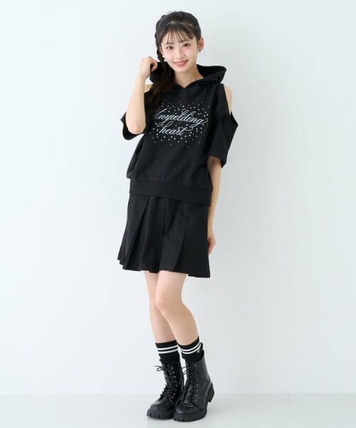 Lovetoxic / ラブトキシック その他トップス | 【LTXC/綿100%】オープンショルダー半袖ミニ裏セットアップ | 詳細7