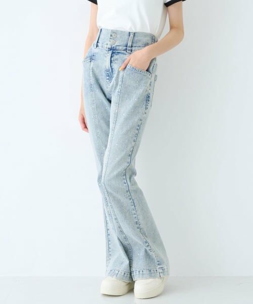 Lovetoxic / ラブトキシック その他パンツ | 【ストレッチ】キラキラフレアデニムパンツ | 詳細3