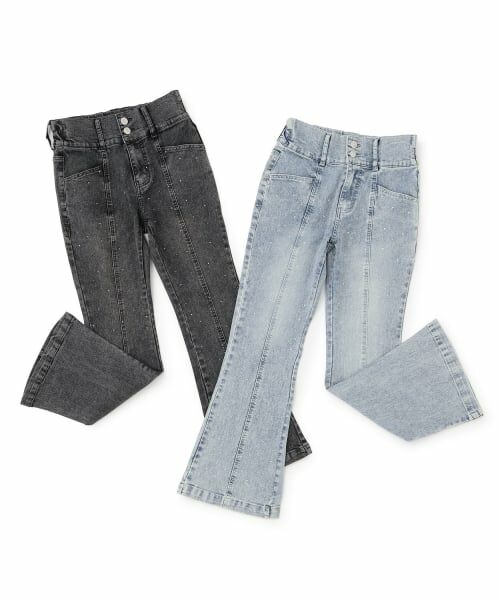 Lovetoxic / ラブトキシック その他パンツ | 【ストレッチ】キラキラフレアデニムパンツ | 詳細7