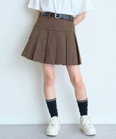 Lovetoxic / ラブトキシック ショート・ハーフ・半端丈パンツ | 【イージーケア】ベルトつきプリーツスカート