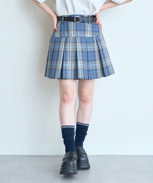 Lovetoxic / ラブトキシック ショート・ハーフ・半端丈パンツ | 【イージーケア】ベルトつきチェックプリーツスカート | 詳細8