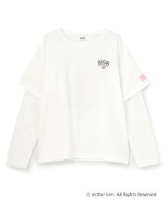 Lovetoxic / ラブトキシック Tシャツ | 【ESTHER BUNNY】【綿100%】袖レースレイヤードTシャツ
