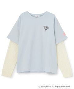 Lovetoxic / ラブトキシック Tシャツ | 【ESTHER BUNNY】【綿100%】袖レースレイヤードTシャツ
