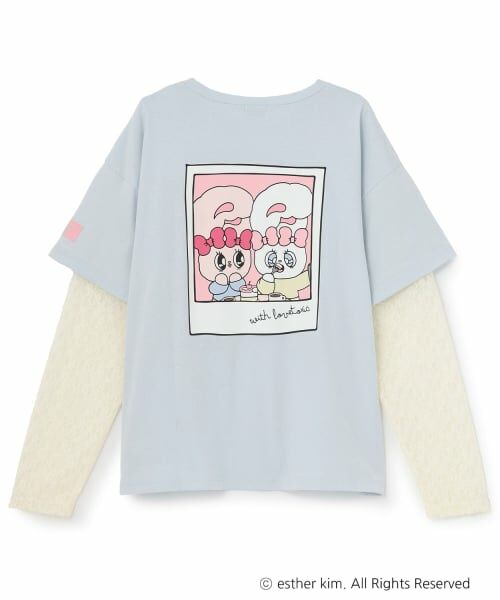 Lovetoxic / ラブトキシック Tシャツ | 【ESTHER BUNNY】【綿100%】袖レースレイヤードTシャツ | 詳細1
