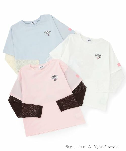 Lovetoxic / ラブトキシック Tシャツ | 【ESTHER BUNNY】【綿100%】袖レースレイヤードTシャツ | 詳細12