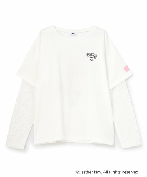 Lovetoxic / ラブトキシック Tシャツ | 【ESTHER BUNNY】【綿100%】袖レースレイヤードTシャツ | 詳細14