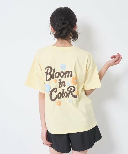 Lovetoxic / ラブトキシック Tシャツ | 【秒かわトップス】【GOODPRICE】【綿100%】発泡フラワーロゴ半袖T(黄)