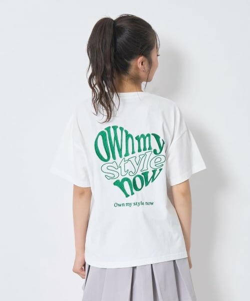 Lovetoxic / ラブトキシック Tシャツ | 【秒かわトップス】【GOODPRICE】【綿100%】バックハートロゴ刺しゅう半袖T(オフ ホワイト)