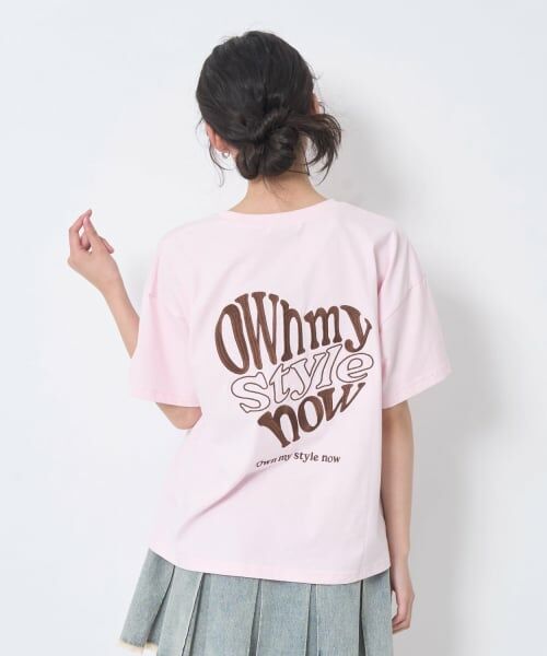 Lovetoxic / ラブトキシック Tシャツ | 【秒かわトップス】【GOODPRICE】【綿100%】バックハートロゴ刺しゅう半袖T(ピンク)