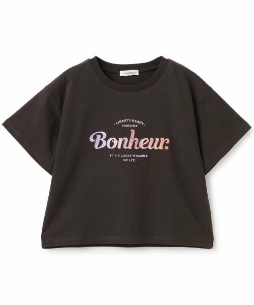 Lovetoxic / ラブトキシック Tシャツ | 【綿100%】グラデーションロゴ刺しゅう半袖T(チャコール)