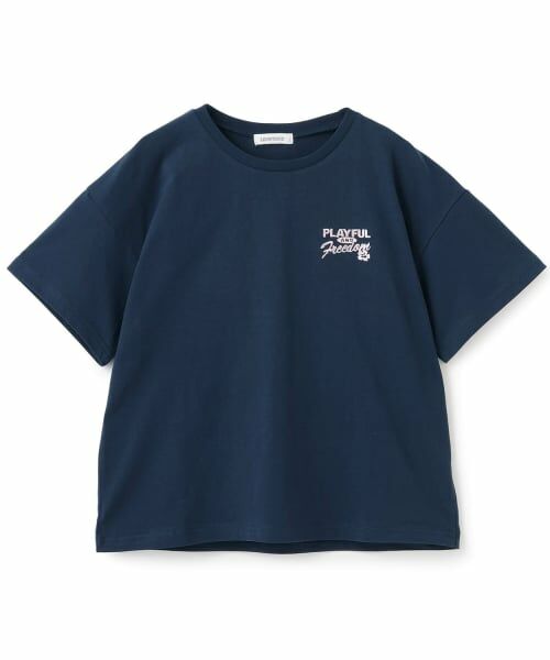 Lovetoxic / ラブトキシック Tシャツ | 【綿100%】OOTD風アニマル半袖T(紺)
