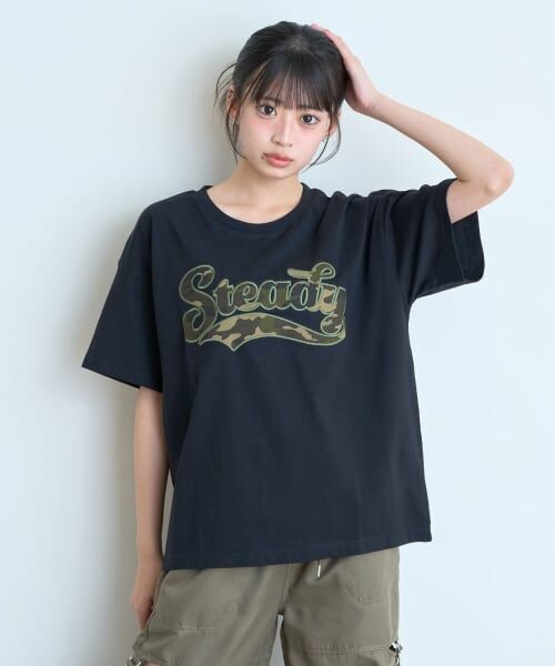 Lovetoxic / ラブトキシック Tシャツ | 【綿100%】チアロゴワッペンルーズ半袖T | 詳細10