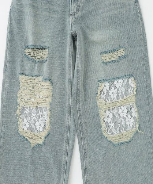 Lovetoxic / ラブトキシック その他パンツ | 【LTXC】レースダメージデニムワイドパンツ | 詳細6
