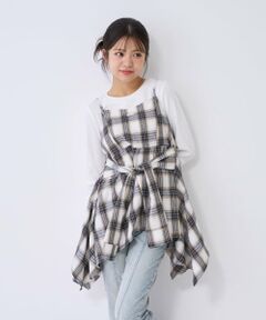 Lovetoxic / ラブトキシック その他トップス | 【LTXC】吸水速乾インナーつきチェックキャミチュニック▼