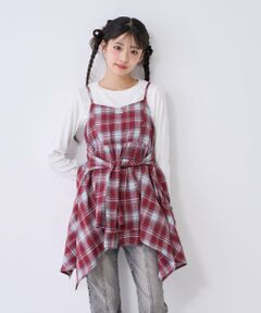 Lovetoxic / ラブトキシック その他トップス | 【LTXC】吸水速乾インナーつきチェックキャミチュニック▼