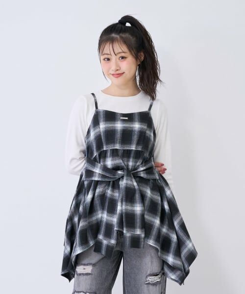 Lovetoxic / ラブトキシック その他トップス | 【LTXC】吸水速乾インナーつきチェックキャミチュニック▼ | 詳細5